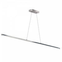 Luminaire suspendu horizontal Array de Dainolite de 48 po en acrylique blanc qui diffuse la lumière, avec fini chromé poli et ampoule à DEL de 30 W