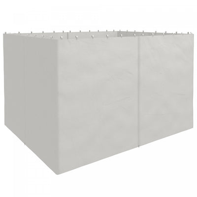 Outsunny 10' X 12' Gazebo Replacement Sidewall Set, 4 Panels, Light Grey|Outsunny Rideaux De Remplacement Pour Tonnelle, 4 Panneaux 10' X 12'