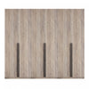 Armoire-penderie moderne Lee 3 pieces en gris rustique