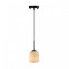 Suspension A 1 lampe Crema, Laiton Brosse Avec Verre Genre Albatre