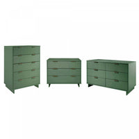 Ensemble de commode moderne Granville 3 pieces en vert sauge