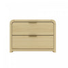 Table de nuit Grace Modern 28\" en chene naturel et or