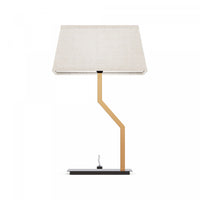 Lampe de table inclinée laiton doré de 25 po avec abat-jour texturé