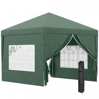 Outsunny 10'x10' Tente De Reception Tonnelle Avec Sac De Transport, Vert