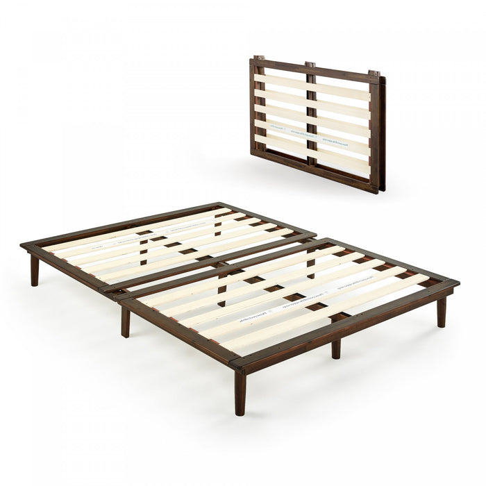 Bobbie lit plateforme pliant en bois - Grand