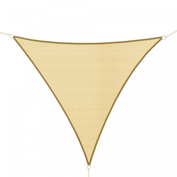 Outsunny Triangle 12' Canopee Voile D'ombrage Protection Uv Abri Exterieur Pour Pelouse Avec Sac De Transport Jardin Sable