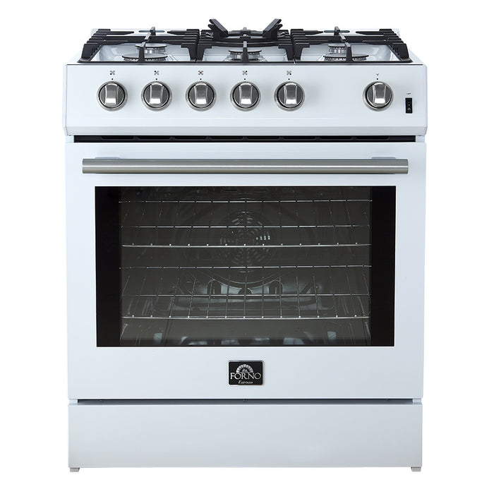 Cuisiniere a gaz Leonardo Espresso de 30\", blanc, 5 pi³ – FFSGS1116-30WHT