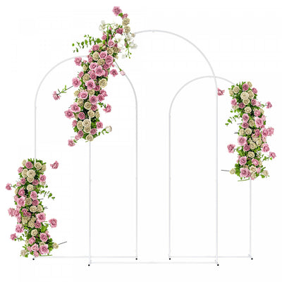 Outsunny 7/6.5/6 ft Wedding Arch Set Backdrop Stand for Birthday Party