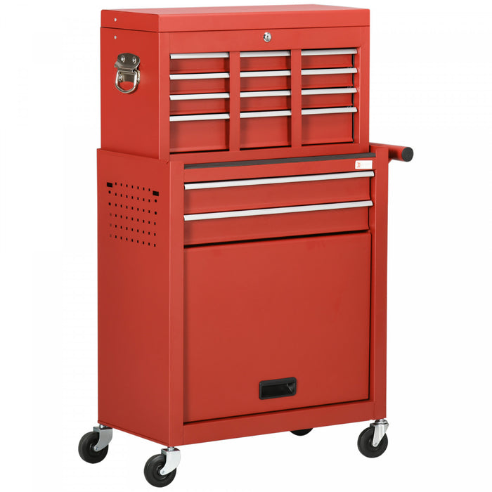 Durhand Organisateur D'outils Roulant Verrouillable A 6 Tiroirs