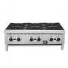 Plaque de cuisson a gaz Commerciale de 36 po avec 6 bruleurs, 156 000 BTU, acier inoxydable – FCMHP0079-36