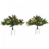Homcom Paquet De 2 Sapins De Noel Artificiels Pre-eclaires