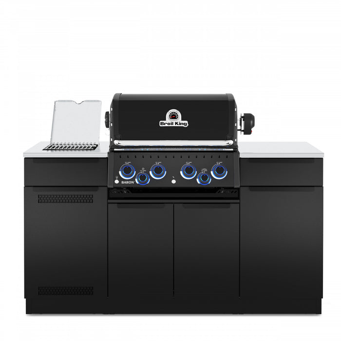 Broil King Baron 490i Shadow 4-bruleurs 40 000 BTU Barbecue a gaz naturel encastre - 875847