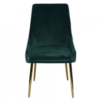 Chaise d'appoint de salle a manger Callan en velours vert foret (ens. de 2)