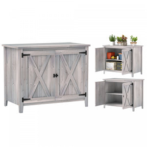 Outsunny Armoire De Rangement Exterieure En Bois Avec Etagere