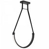 Luminaire suspendu Regan de Dainolite en silicone blanc qui diffuse la lumière, avec fini noir mat et ampoule à DEL de 30 W