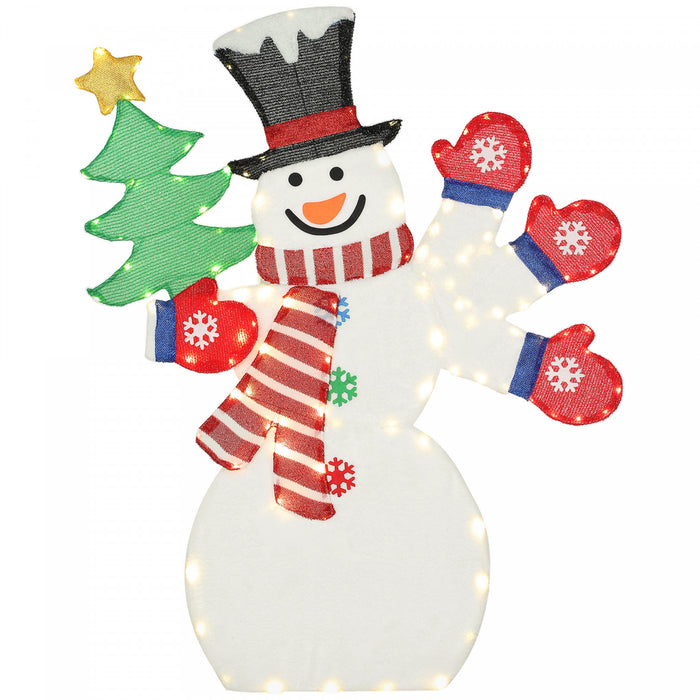 Outsunny Bonhomme de neige lumineux de 4pi, decoration de Noel