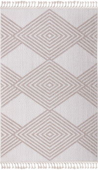  Tapis Blanc D’interieur/Exterieur Athena - 5.3 X 7.6