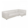 Canape sectionnel moderne contemporain Lukas 2 pieces 118\" creme, angle droit
