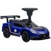 Qaba Voiture Coulissante Pour Bebe Sous Licence Maserati Gt2 Avec Rangement Sous Le Siege, Musique, Klaxon, Voiture Pour Tout-petits De 18 A 60 Mois, Bleu