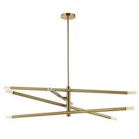 Lustre Wand de Dainolite avec fini laiton vieilli et 8 ampoules