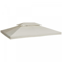 Toile De Toit De Rechange Pour Pavillon Tonnelle Tente 3x4m Creme