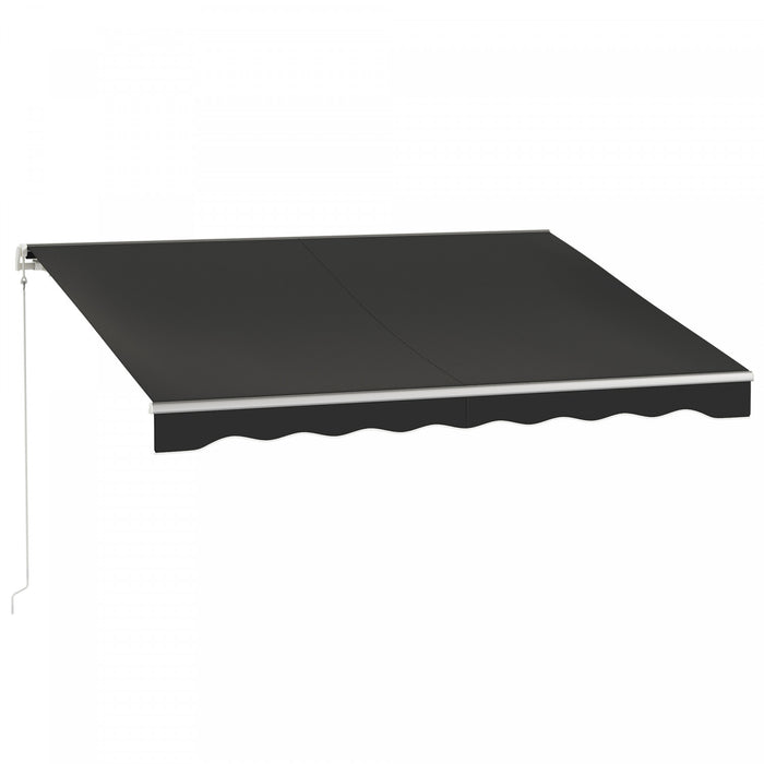 Outsunny 10' X 8' Auvent Retractable Electrique Avec Telecommande, Noir