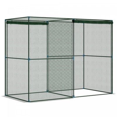 Outsunny 8' x 4' Crop Cage, Plant Protection Tent with Zippered Doors