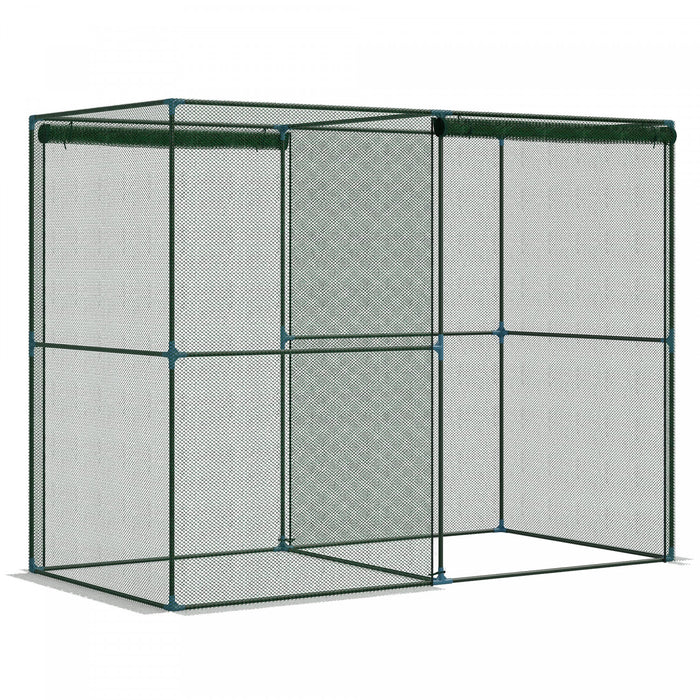 Outsunny Cage de culture 240 x 120 cm, tente de protection pour plantes avec portes zippees