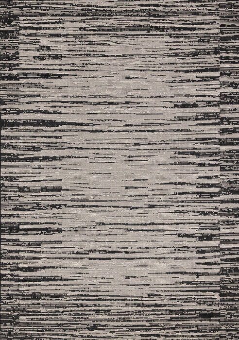Tapis d'exterieur Jackson noir et gris vieilli, 5'3\" x 7'7\"