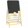 Chevalet artistique Qaba en bois pour enfants, double ardoise, horloge et boulier