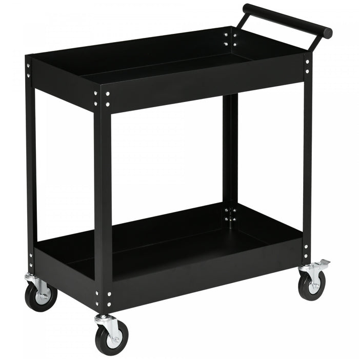 Durhand Chariot A Outils Roulant A 2 Niveaux Chariot De Service