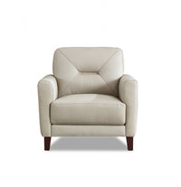  Hydeline Mavis Fauteuil en cuir – Vanille