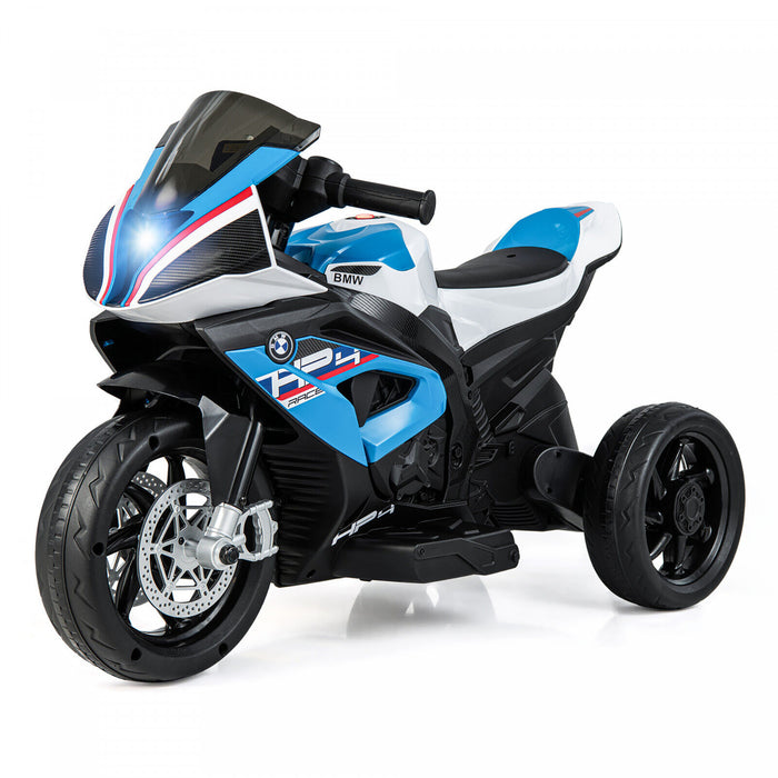Costway 12v Enfants Rouler Sur La Moto Bmw 3 Roues Electriques Sous Licence Jouet W / Lumiere Et Musique Bleu