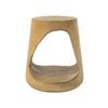 Table d'appoint rustique Elio 16,75 pouces en MGO creuse, style souche et design animalier interieur, naturel