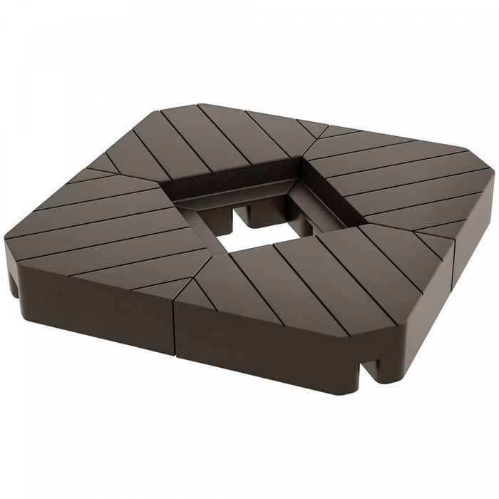Outsunny Lot de 4 poids de base de parasol 132lb eau ou 176lb sable, marron