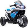 Aosom Porteur De Moto Electrique Pour Enfants Sous Licence Bmw Hp4 Jouet Moto 3 Roues 6v Alimentee Par Batterie Avec Musique Pour Filles Garcon 18-60 Mois, Bleu
