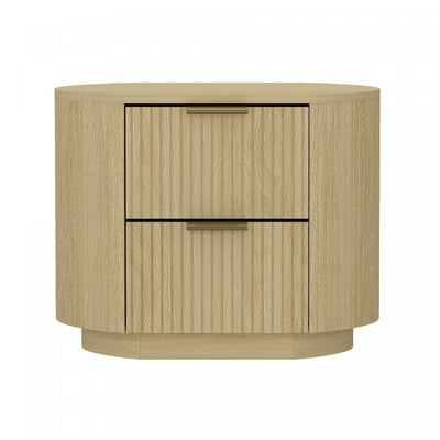 Olivia Modern 27" Nightstand in Natural Oak (2-Drawer) | Table de nuit moderne Olivia 27" en chene naturel (2 tiroirs)