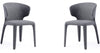 Ensemble 2 chaises de salle à manger modernes Conrad de Manhattan Comfort en tweed tissé - gris