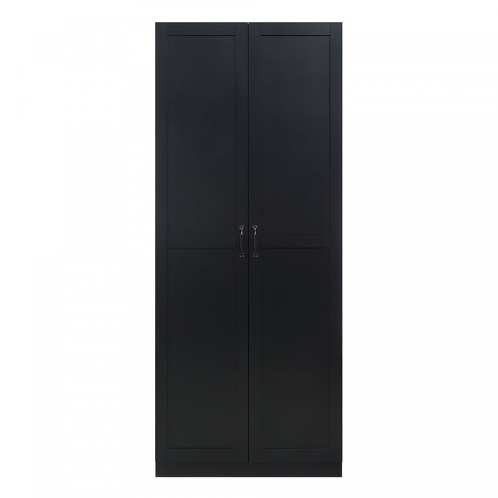 Armoire de rangement Cornelia Modern 30\" en noir (4 etageres)