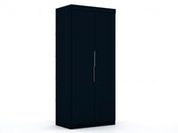 Armoire contemporaine moderne 2 pieces Mulberry en bleu minuit