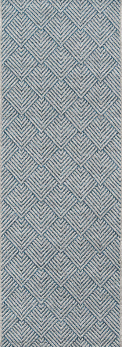 Laura Contemporary 2'0" x 10'0" Runner Rug in Blue Indoor Area Rug | Tapis Contemporain Laura 2'0" x 10'0" en Bleu