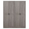 Armoire-penderie moderne Cornelia 2 pieces en gris