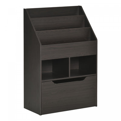 Homcom Kids Bookcase Multi-shelf Rack Organizer With Storage Drawer For Books For Reading Nook, Clas|Homcom Bibliotheque Pour Enfants Avec Tiroir De Rangement Pour Les Livres Dans La Chambre A Coucher