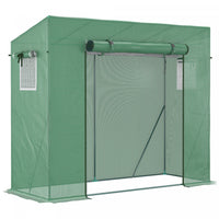 Outsunny 6.6' X 2.5' X 4.9' Serre De Jardin Patio Maison Chaude, Plantes Fleurs Herbes Tomates Pouss