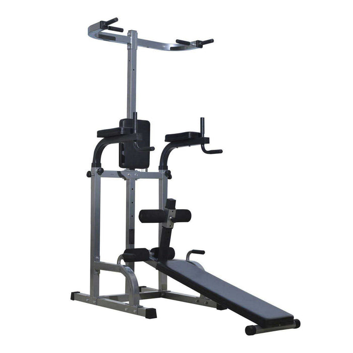 Soozier Tour D'alimentation Multifonction Avec Station De Dips Banc Assis Barre De Traction Combo Exercice Ab Entrainement A La Maison,gym, Fitness Exercice