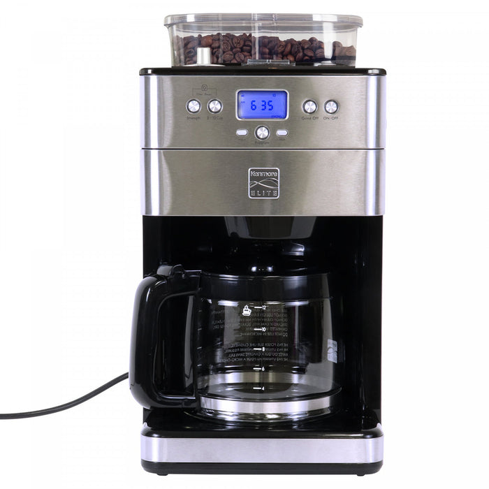 Cafetière à moudre et infuser Kenmore Elite en acier inoxydable - KKECMGBSS