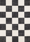 Tapis Covington a Carreaux Noir et Blanc, 5'3\" x 7'7\"