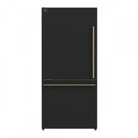 Refrigerateur Milano Espresso de 31 po avec congelateur inferieur, noir, 17,2 pi³ – FFFFD1786-31BLK