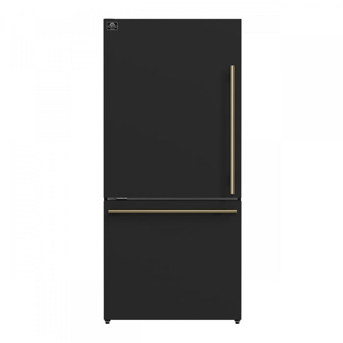 Refrigerateur Milano Espresso de 31 po avec congelateur inferieur, noir, 17,2 pi³ – FFFFD1786-31BLK