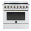 Cuisiniere electrique Paolo 36 pouces, blanche, 5,44 pi³ - FFSEL6011-36WHT